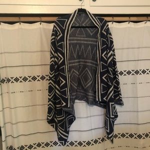 Blue and white cardigan